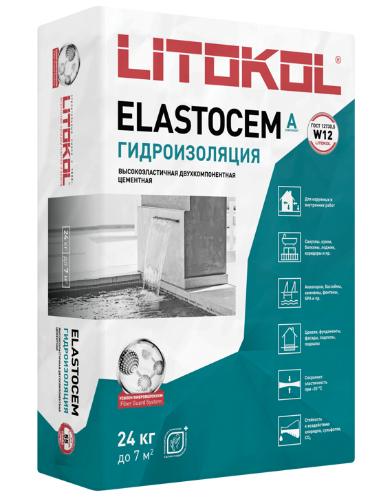 Гидроизоляционный состав ELASTOCEM, компонент А