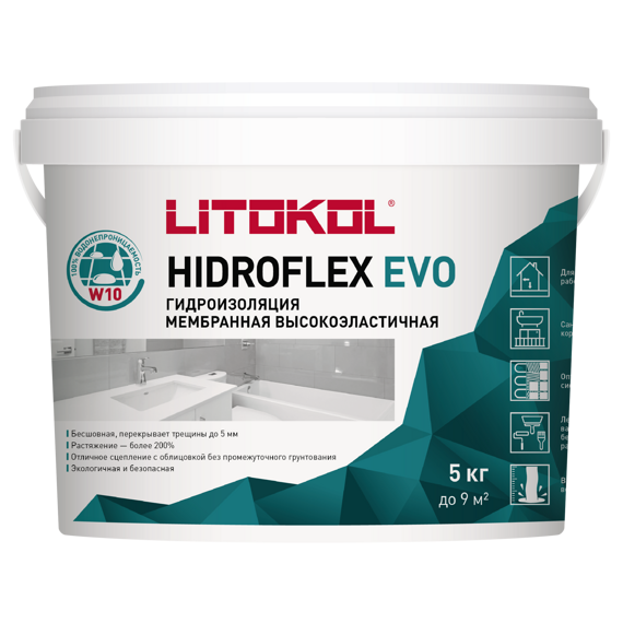 Гидроизоляционный состав HIDROFLEX, 5 кг